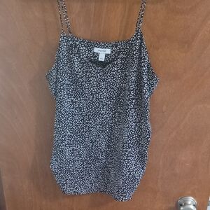 Nine West Black and White Spotted Camisole